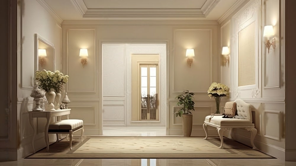 ديكور مداخل و ممرات في دبي - الجود للمقاولات | بناء فلل، تشطيبات، تصميم ...
